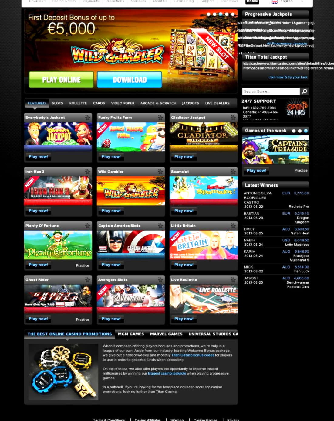 $605 FREE Chip Casino at High Roll Casino 