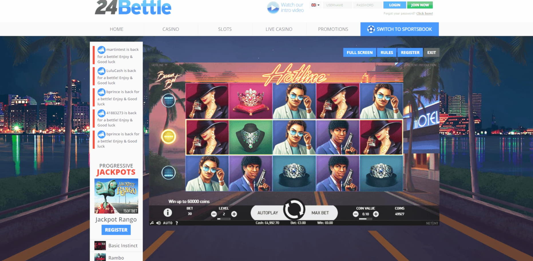 222 free casino spins at Wild Blaster Casino