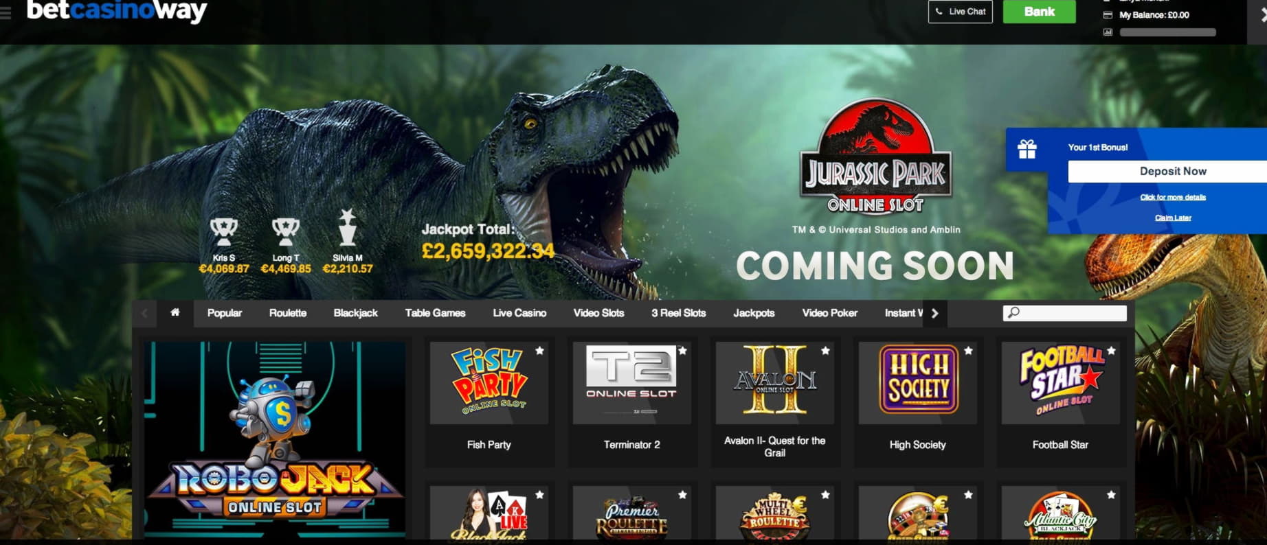 695% Signup casino bonus at Yes Casino 