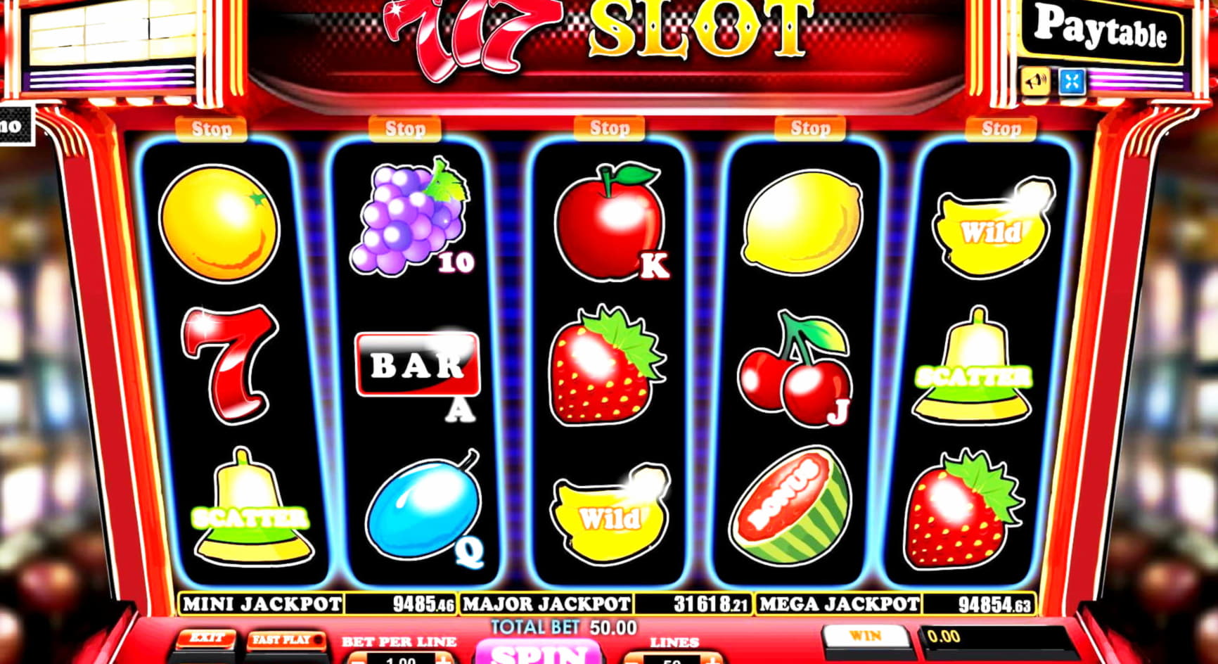 155 free spins at bWin Casino