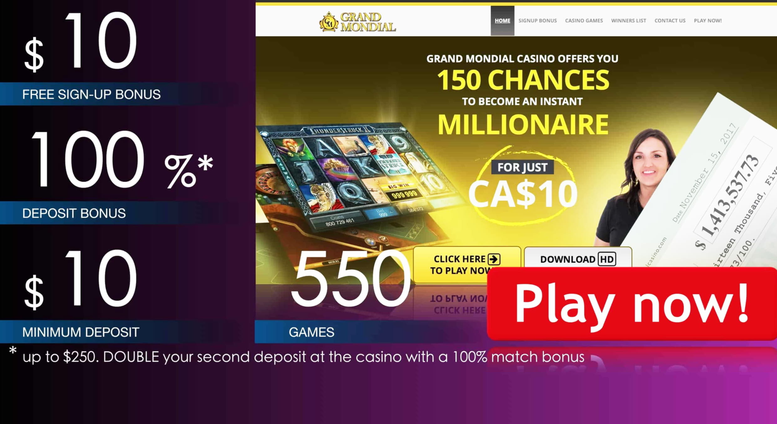 44 Free Casino Spins at Casino com