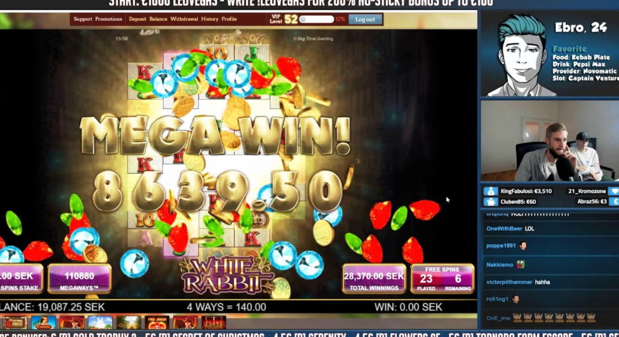 200 Free Spins no deposit at bWin Casino