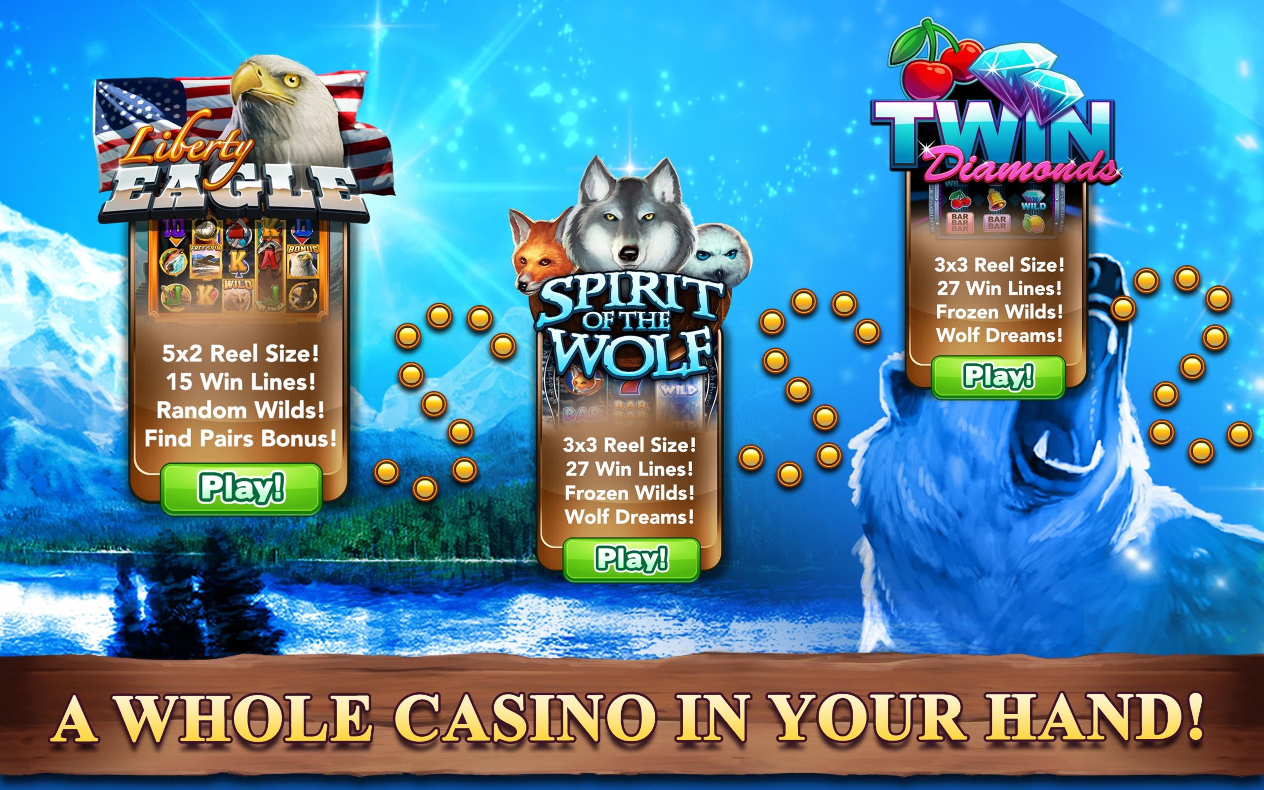55 free casino spins at Casino com