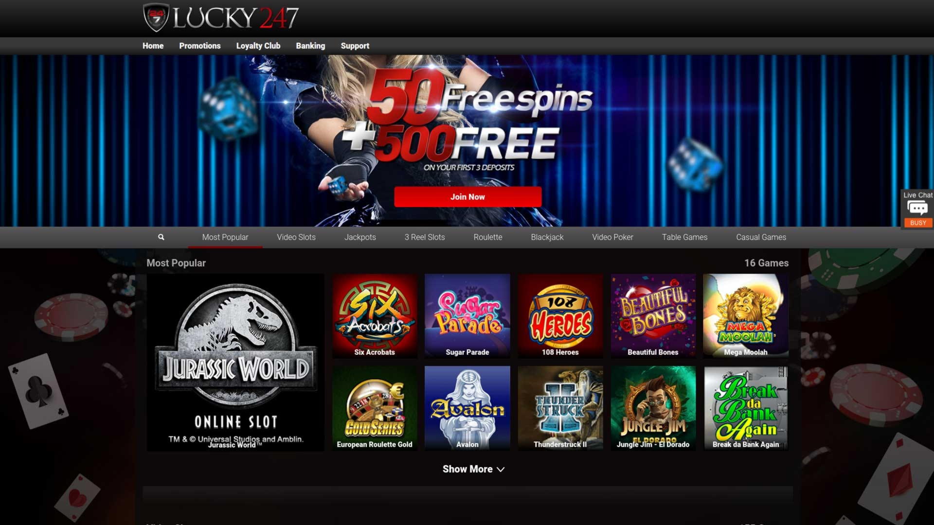 215% Deposit Match Bonus at Jackpot City Casino
