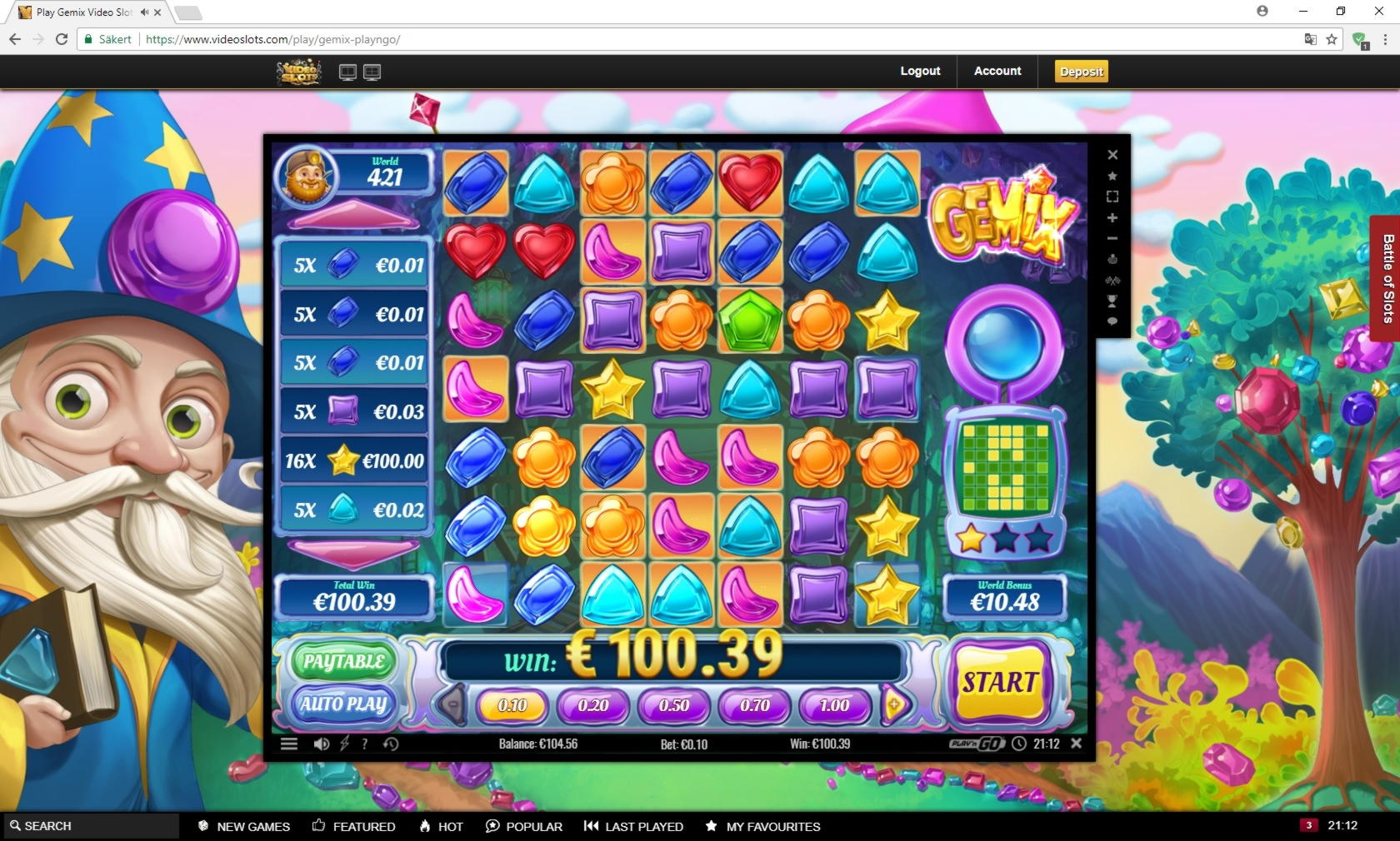 490% Match Bonus at Gaming Club Casino