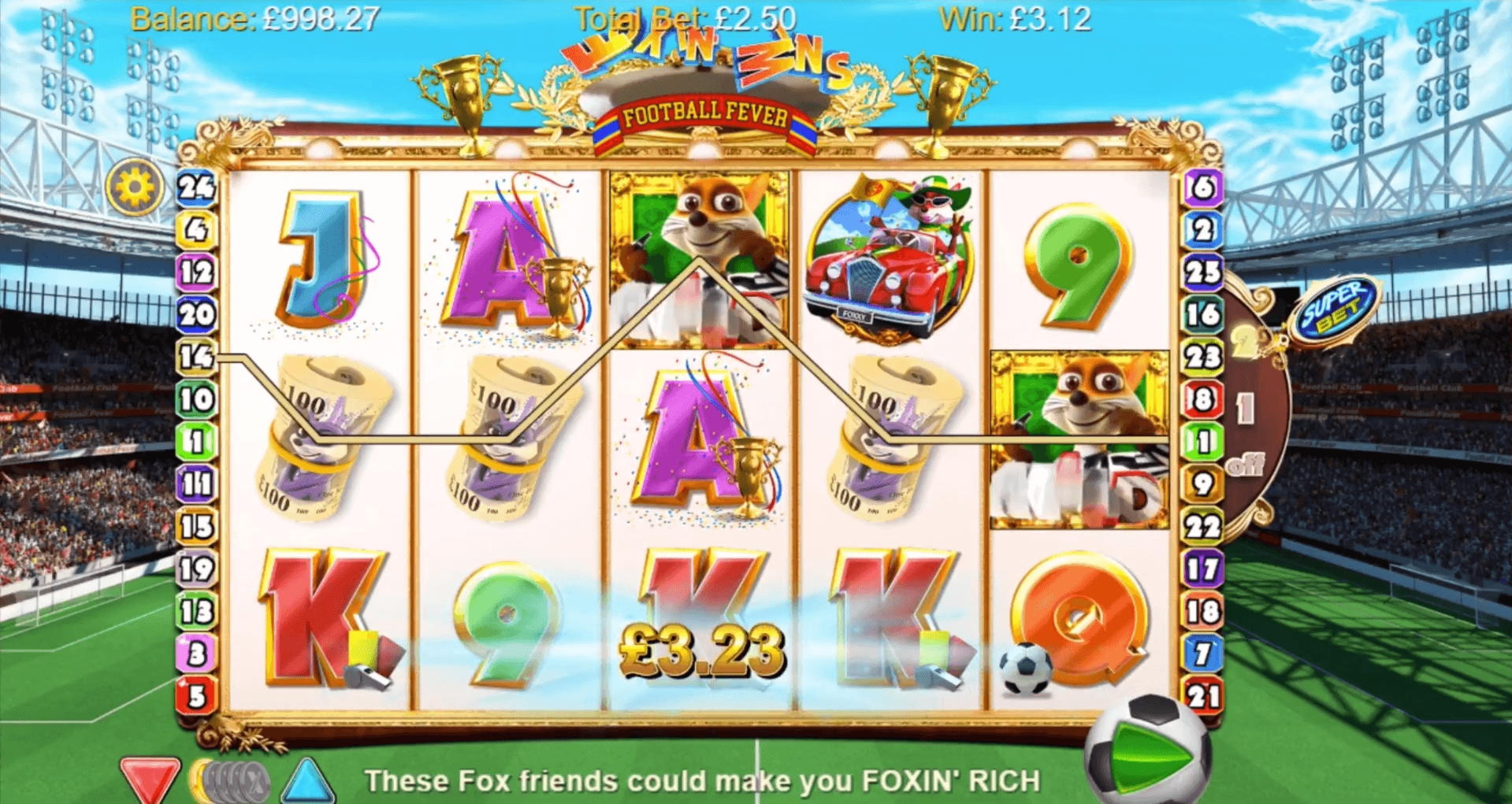 222 Free spins casino at Betway Casino