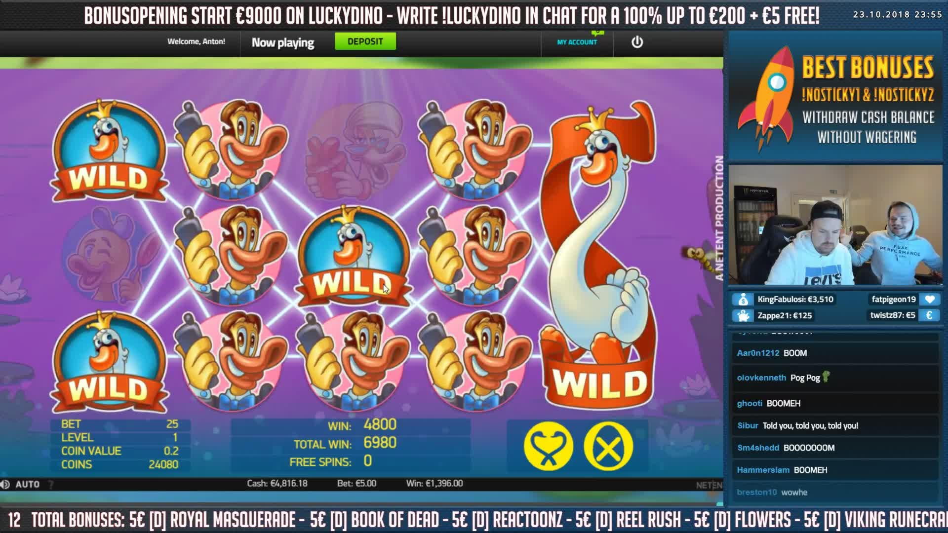 165% First deposit bonus at Lucky Red Casino