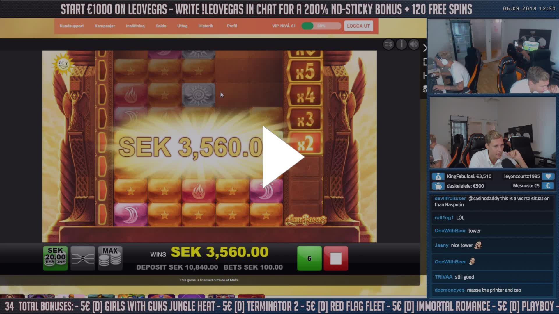 55 Free spins no deposit at 888 Casino