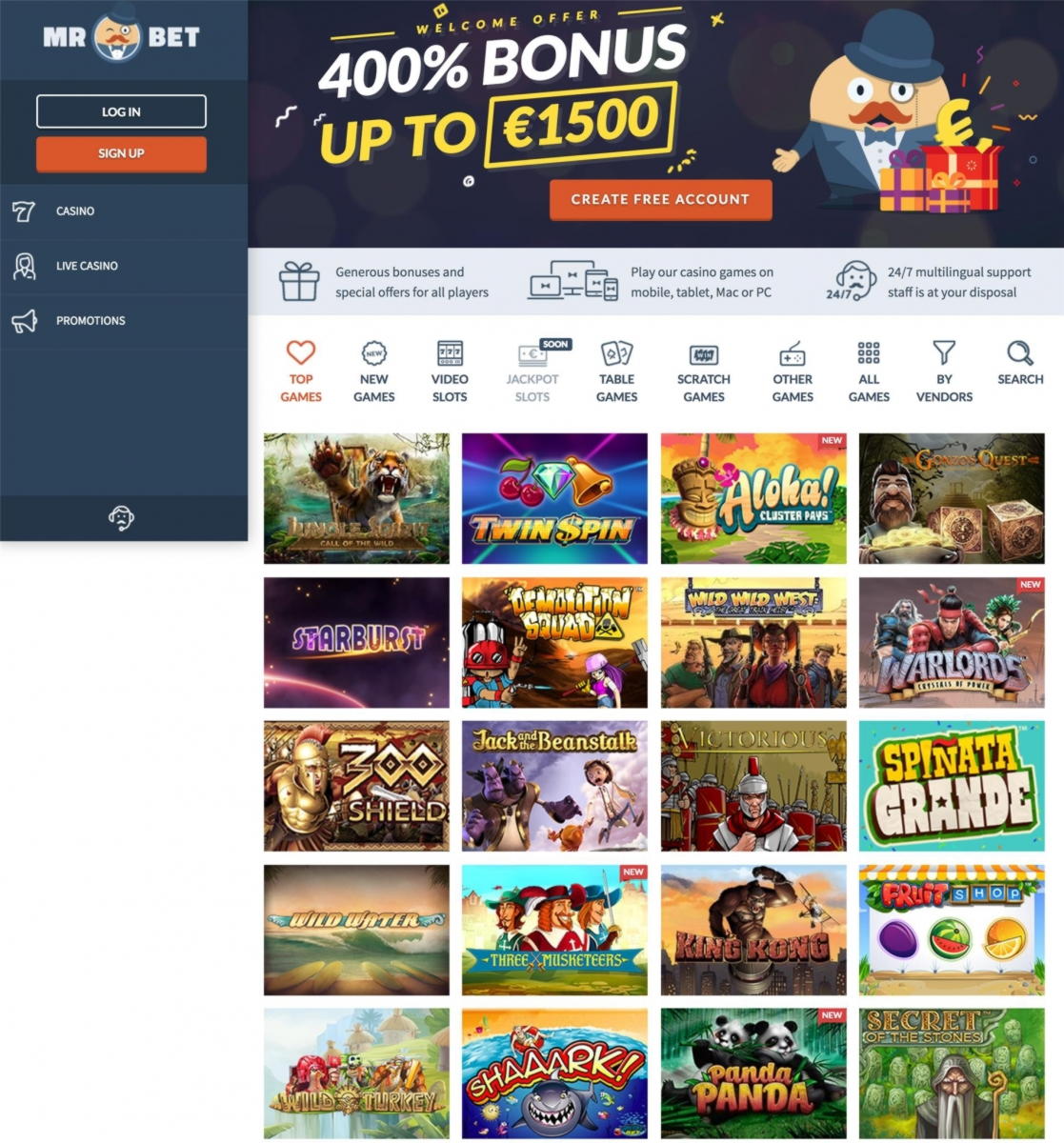 180 free spins casino at Casino-X