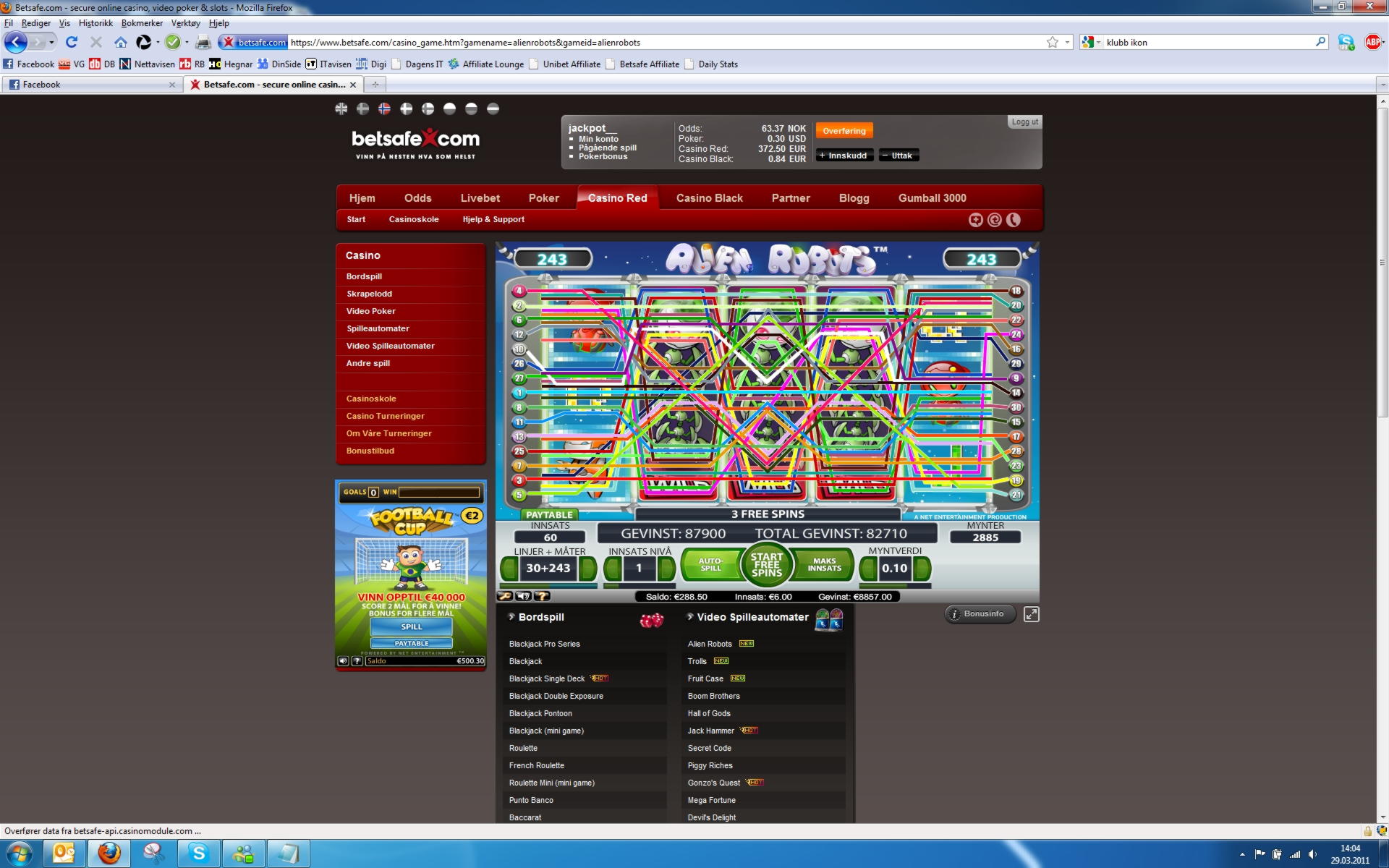 EUR 4325 no deposit bonus code at Casino com
