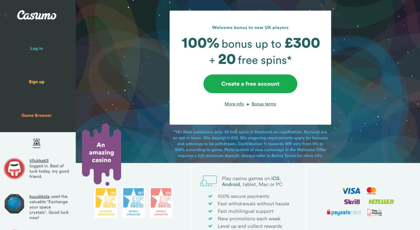 310% First deposit bonus at Lucky Nugget Casino