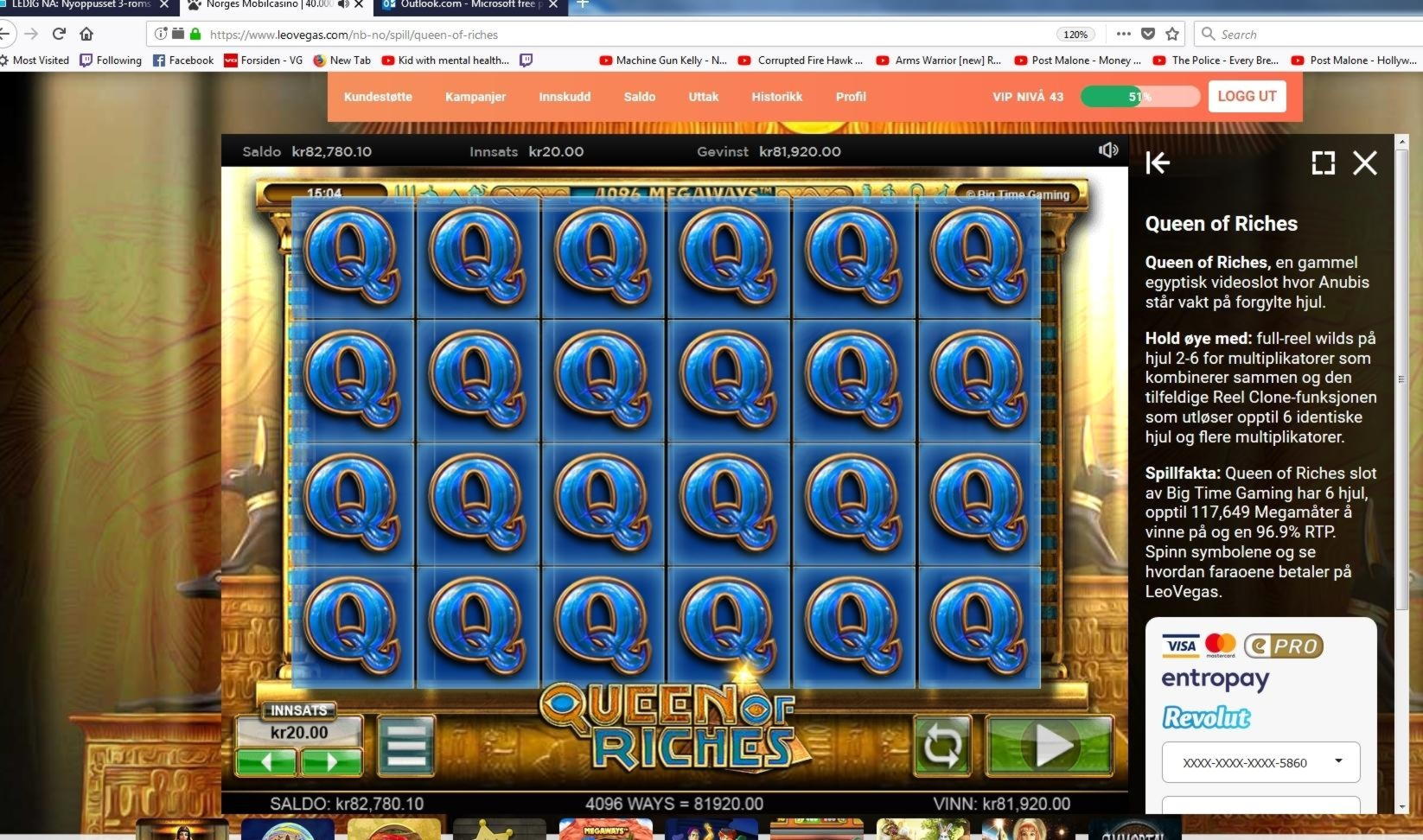 222 Free spins at Roaring 21 Casino