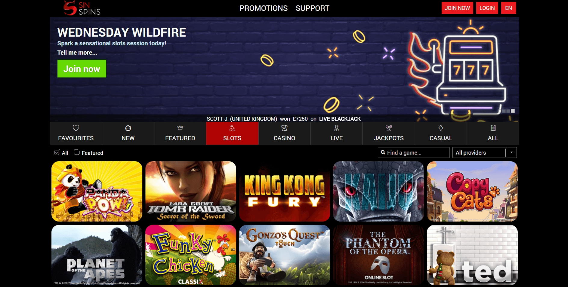 270% First deposit bonus at Gaming Club Casino