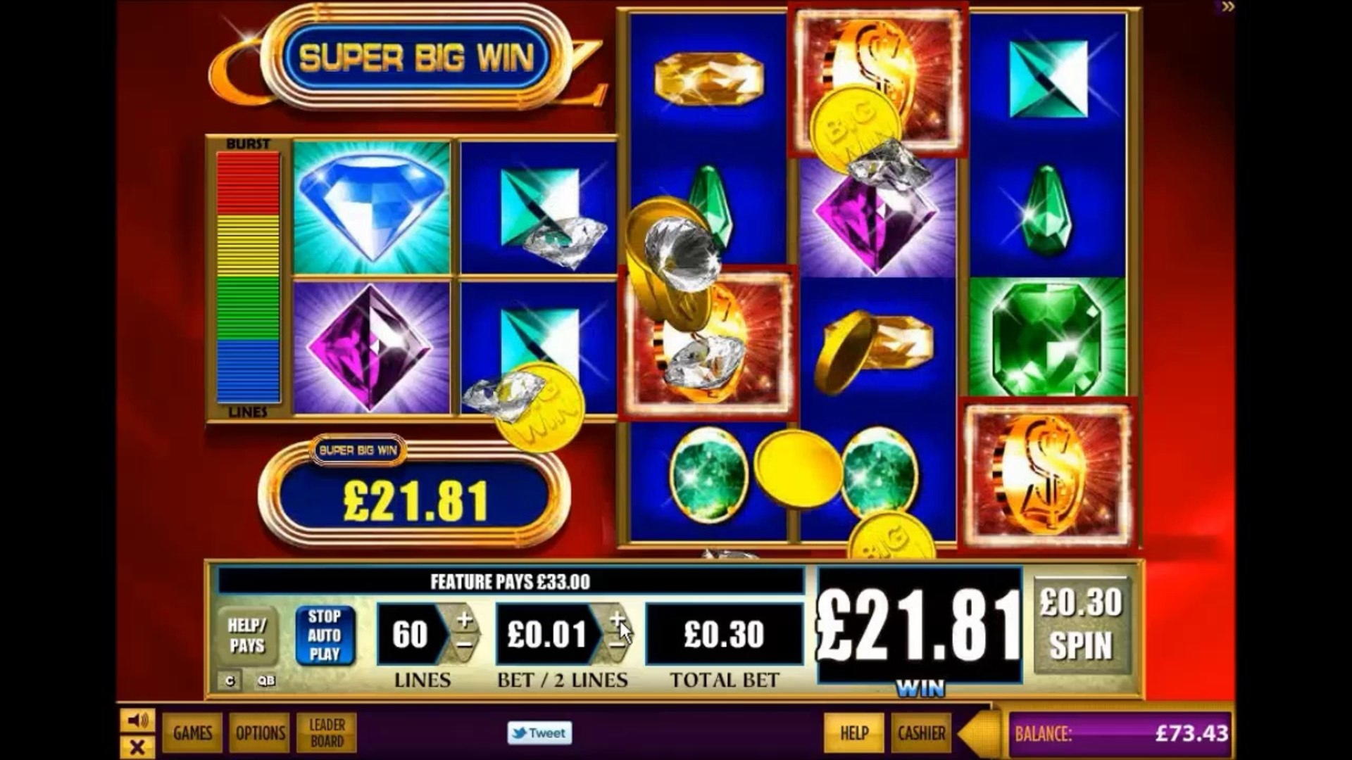 105% Match at a Casino at Betway Casino