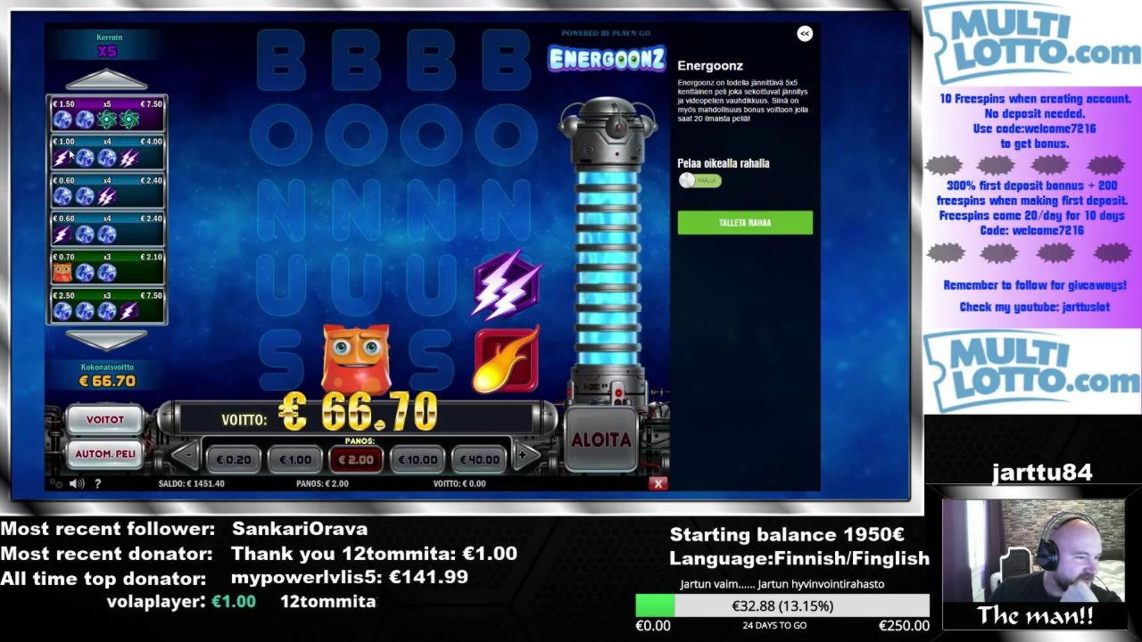145 free spins casino at Betway Casino